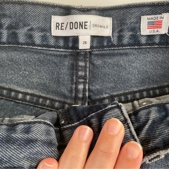 RE/DONE Originals High Waist Ankle Crop Jeans Size 26 - Picture 4 of 10
